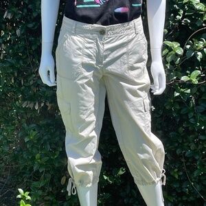 Tommy Hilfiger Capri Multi Pocket Tie Ankle Cargo Pants